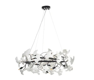 Lampa wisząca BOTANIKA 150 czarno-biała