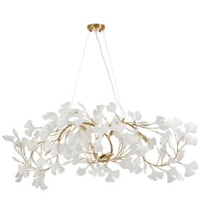Lampa wisząca BOTANIKA 125 złoto-biała