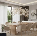 Lampa wisząca BOTANIKA 125 złoto-biała