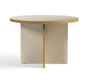 Stół do jadalni kremowy, okrągły, 110 cm HKLiving