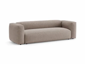 Sofa 3-osobowa Martina z funkcją spania tkanina strukturalna beżowa