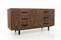 Komoda sideboard D-S13 sześcio-szufladowa fornir orzech amerykański