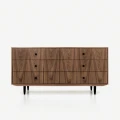 Komoda sideboard D-S13 sześcio-szufladowa fornir orzech amerykański