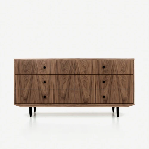 Komoda sideboard D-S13 sześcio-szufladowa fornir orzech amerykański