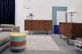Komoda sideboard D-S13 sześcio-szufladowa fornir orzech kolor tekowy