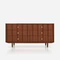 Komoda sideboard D-S13 sześcio-szufladowa fornir orzech kolor tekowy