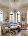 Modułowa sofa Berry Trio błękitny velvet