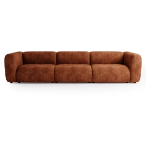 Klasyczna sofa 4-osobowa ruda Beta