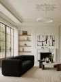 Klasyczna sofa 2-osobowa Beta czarny Boucle