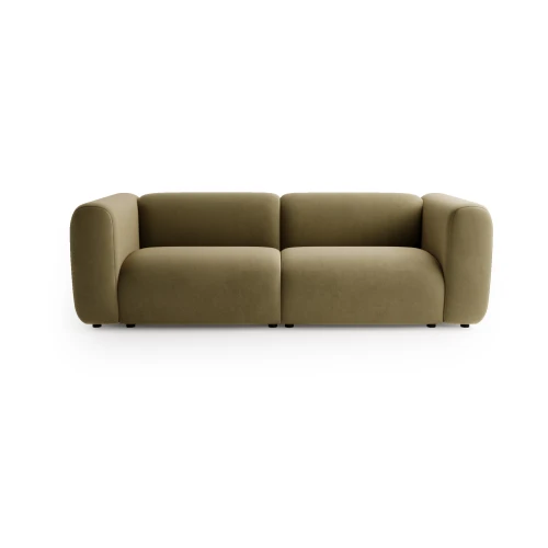 Klasyczna sofa 2-osobowa Beta oliwkowa velvet