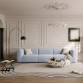 Klasyczna sofa 4-osobowa błękitna Beta
