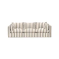 Tapicerowana sofa ogrodowa beżowe pasy Lunea
