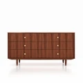 Komoda sideboard D-S13 sześcio-szufladowa fornir orzech kolor tekowy