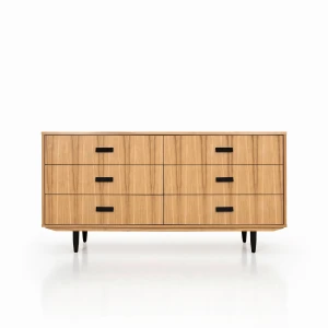 Komoda sideboard D-S13 sześcio-szufladowa fornir dąb