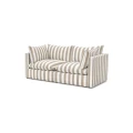 Tapicerowana sofa ogrodowa 2-osobowa beżowe pasy Lunea