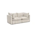 Tapicerowana sofa ogrodowa 2-osobowa beżowe pasy Lunea