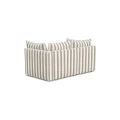 Tapicerowana sofa ogrodowa 2-osobowa beżowe pasy Lunea