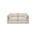 Tapicerowana sofa ogrodowa 2-osobowa beżowe pasy Lunea