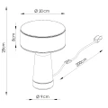 Lampa biurkowa AXO czerwona