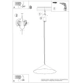 Lampa wisząca FINT zielona oliwka LED 