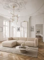 Klasyczna sofa narożna Beta beżowa