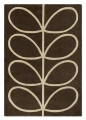 Brązowy Dywan w Liście - GIANT LINEAR STEM WALNUT