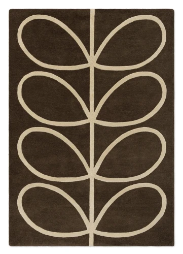 Brązowy Dywan w Liście - GIANT LINEAR STEM WALNUT