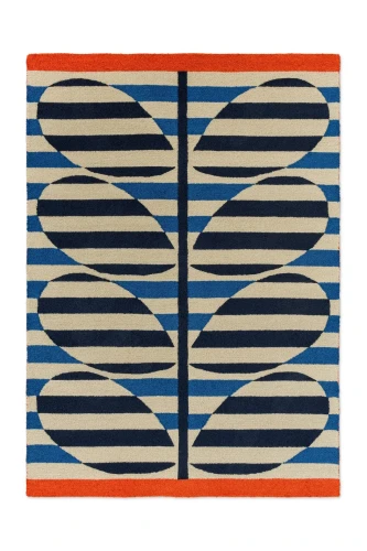 Niebiesko - Beżowy Dywan w Paski - STRIPY STEM AZURE