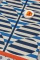 Niebiesko - Beżowy Dywan w Paski - STRIPY STEM AZURE