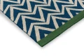 Niebieski Dywan Geometryczny - DHURRIE BLUE