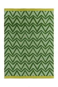 Zielony Dywan Geometryczny - DHURRIE GREEN