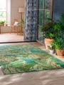 Zielony Dywan Zewnętrzny w Liście - ACANTHUS NETTLE SKY BLUE