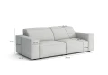 Nowoczesna 2-osobowa sofa modułowa Lennon kremowa