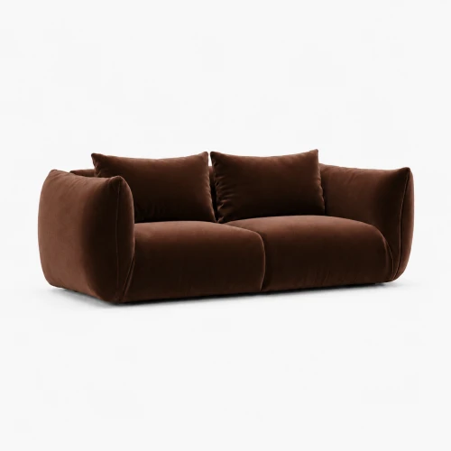 Poduszkowa sofa 2-osobowa PiLOVE brązowa aksamit