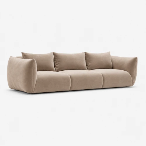 Poduszkowa sofa 3-osobowa PiLOVE beż aksamit