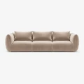 Poduszkowa sofa 3-osobowa PiLOVE beż aksamit
