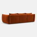 Poduszkowa sofa 3-osobowa PiLOVE rudy aksamit