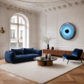 Poduszkowa sofa 2-osobowa PiLOVE granatowa velvet