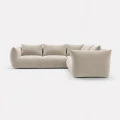 Duża narożna symetryczna sofa PiLOVE beżowy aksamit