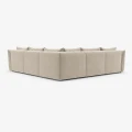 Duża narożna symetryczna sofa PiLOVE beżowy aksamit