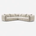 Duża narożna symetryczna sofa PiLOVE beżowy aksamit