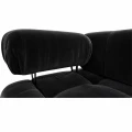 Modułowa sofa 3-osobowa Moma czarny aksamit