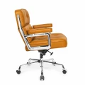 Fotel biurowy Icon Chair koniakowy brąz, skóra naturalna