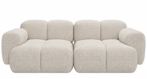 Modułowa sofa 2-osobowa Teo szenil beżowy
