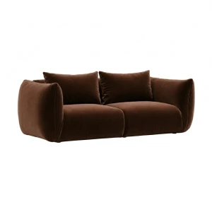 Poduszkowa sofa 2-osobowa PiLOVE brązowa aksamit