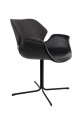 Fotel Nikki czarno - ciemnoszary Zuiver