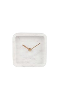 Zegar Luxury Time marmurowy biały