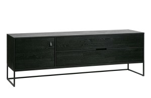 Szafka pod telewizor SILAS dębowa czarna