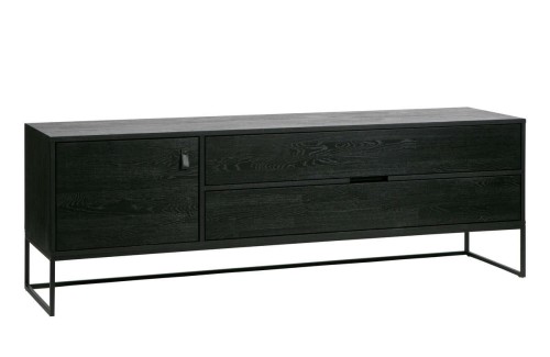 Szafka pod telewizor SILAS dębowa czarna