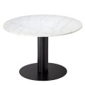 Stół jadalniany Pepo marmur czarna stalowa noga Ø105